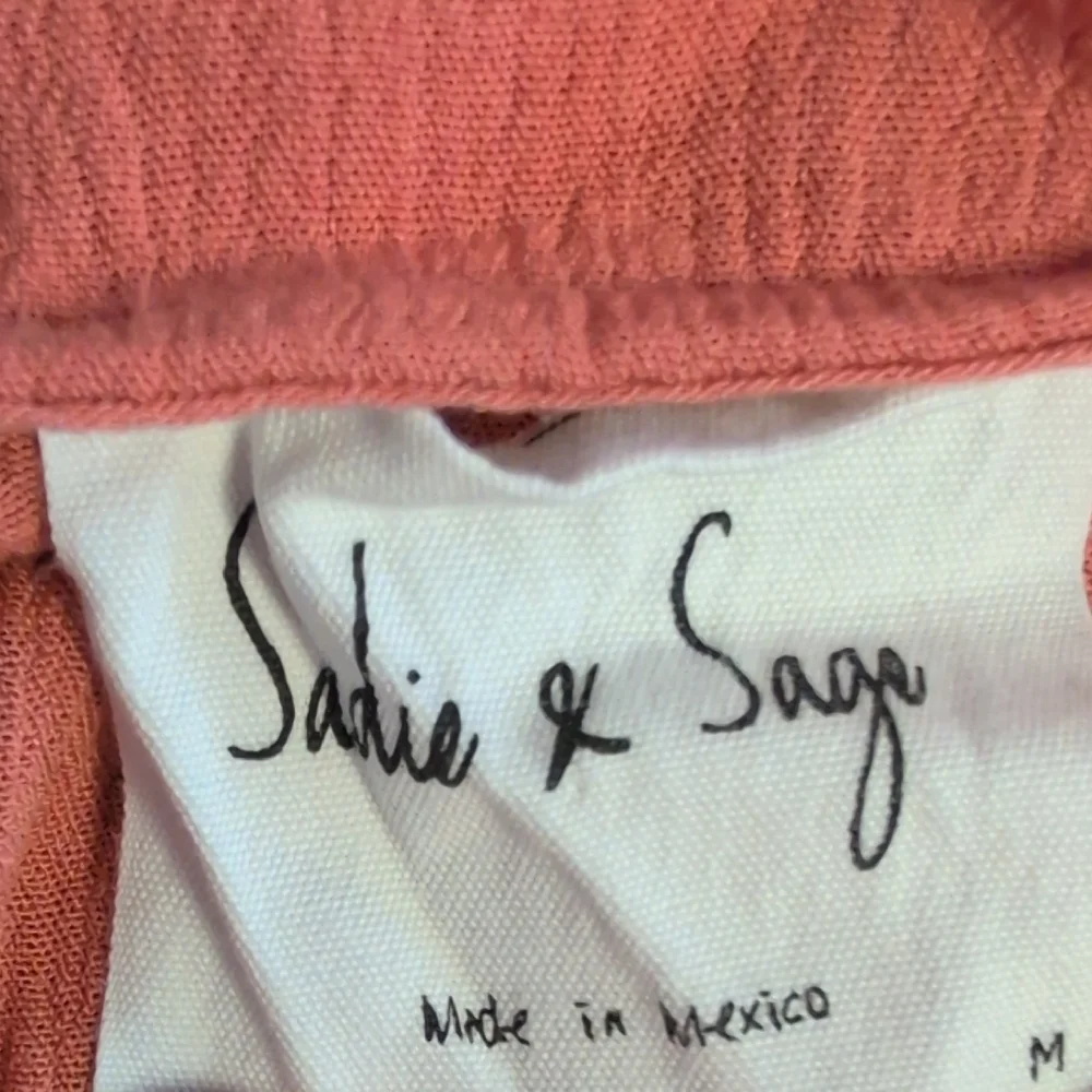 Sadie & Sage Terracotta Wrap Crop Blouse M            C157